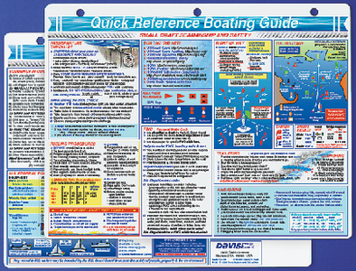 Davis 127 Boat Marine International Navigation Rules Quick Reference Card