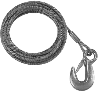 WINCH CABLE W/HOOK 7/32 X 50 - Canadian Marine Parts