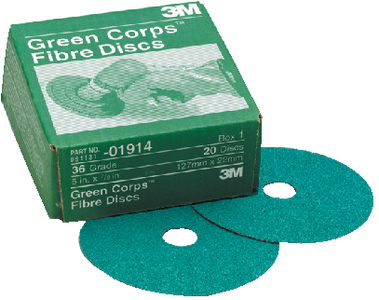 5 X 7/8 50 GRIT GREEN DISCS