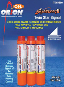 TWIN RED AERIAL FLARE 3PK @4