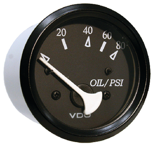 OIL PRESSURE GAGE BLK/BLK