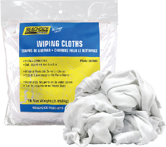 NEW BLEACHED WHT KNIT RAGS 1#