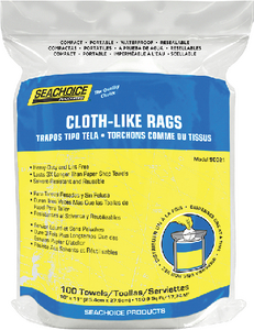 RAGS-IN-A-RESEALABLE BAG 100CT