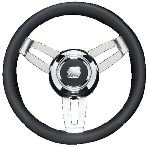 STEERING WHL BLK POLY CHROME