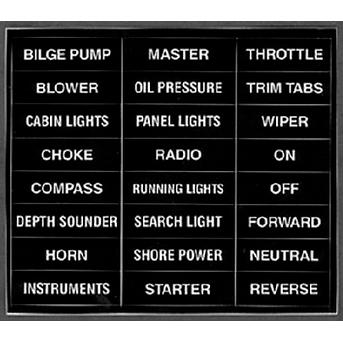 LABELS FOR POWER BOATS 24/PK