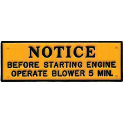 OPERATE BLOWER 5 MINUTES