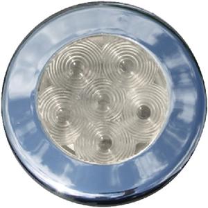 LED RECESSED PUCK 3 BEZELS WHT