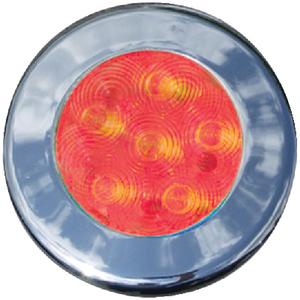 LED RECESSED PUCK 3 BEZELS RED