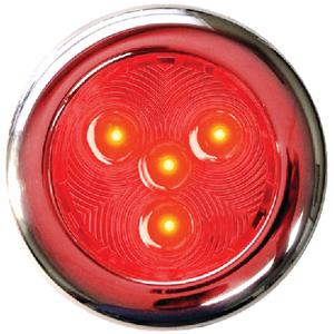 LED PUCK LIGHT SS 3IN RED