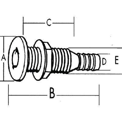 THRU HULL 3/4 BULK STR. WHT.
