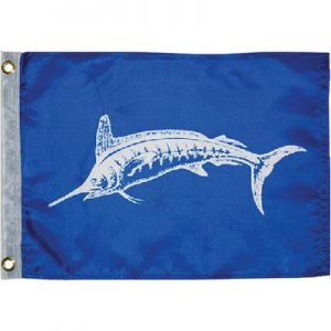 FLAG WHITE MARLIN 12X18