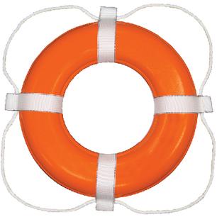 RING BUOY 24IN ORANGE FOAM