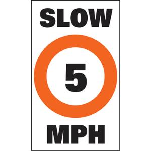 SLOW 5 MPH BUOY LABEL  2/BOX