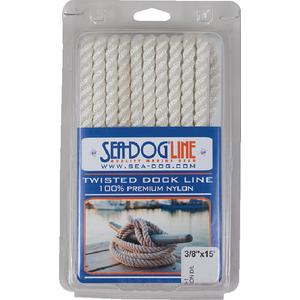 DOCK LINE TWS WH 3/8″X20′ 1/PK