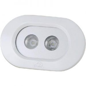 LED SPREADER 2X5W FLUSHMNT WHT