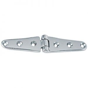 6 STRAP HINGES C/P BRASS PR