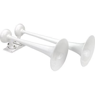 HORN-DUAL TRUMPET WHITE