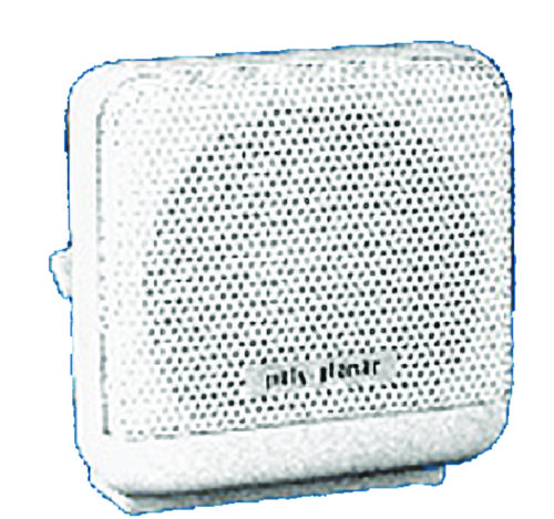 Poly-Planar MB41W Waterproof VHF Extension Speakers Surface Mount 10W 4-5/8″ x 4-5/8″, White