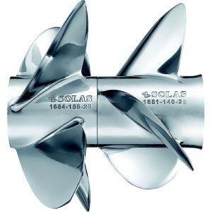 Solas 165114418 Dual Propeller For Mercruiser Bravo Three®, Stainless Steel, Rear