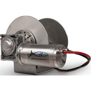 Savwinch 5012 SS Drum Anchor Winch, Rope Kit 460′ of rope and chain (427′ of 5/16″ double-braid rope; 33′ of 1/4″ chain), Fits w/ 1500SS, Boats up to 26′, 14.85″ W x 11.8″ H