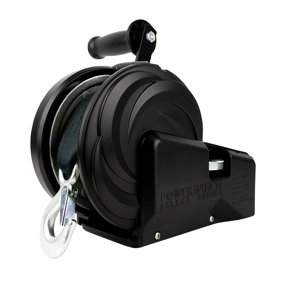 Powerwinch Select Series Winch 1,800lb, 2 Speed, 8″ Crank Arm – Carbon Black [21400-W-1800-8-B-R]